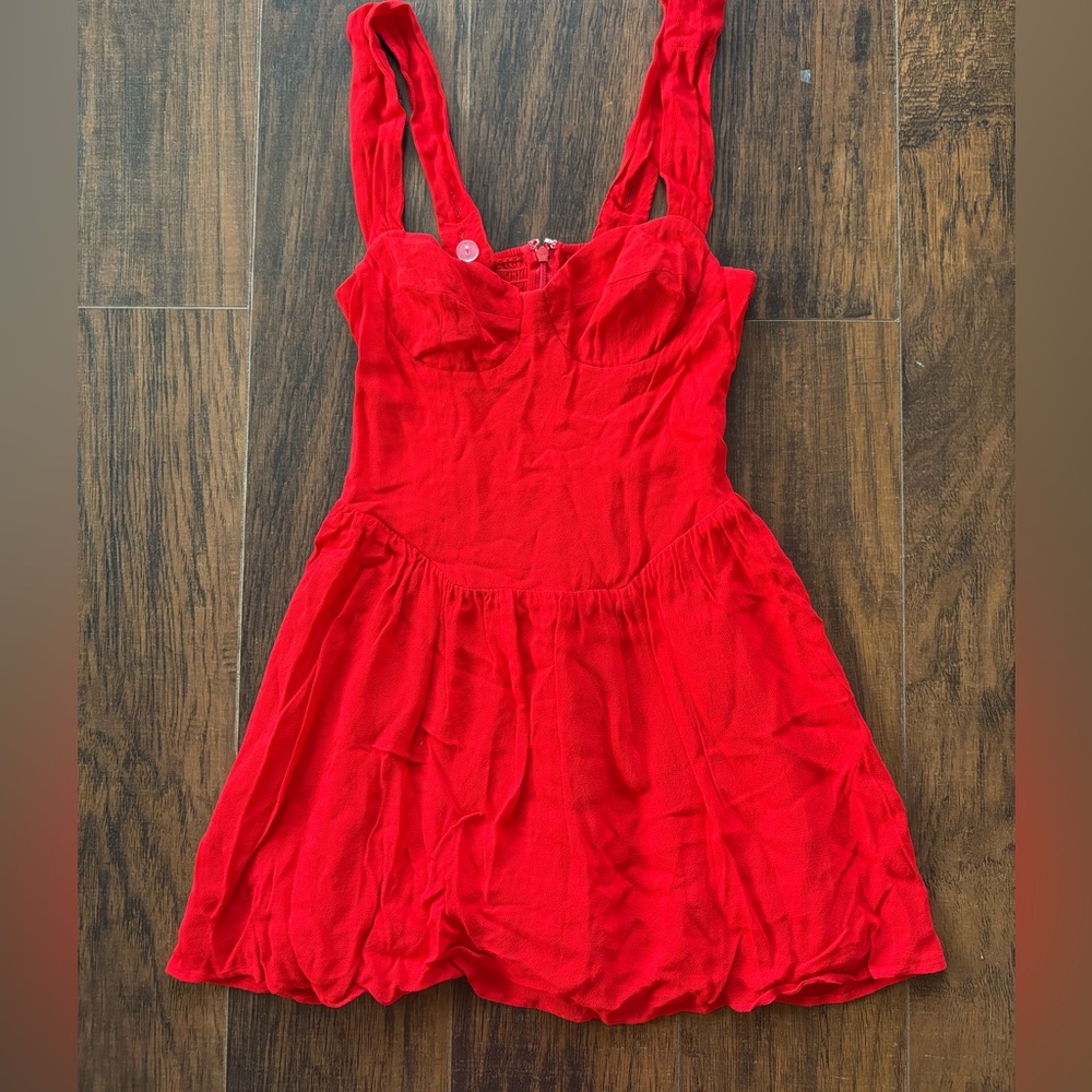 Reformation Red Holden Sleeveless mini dress sz 0